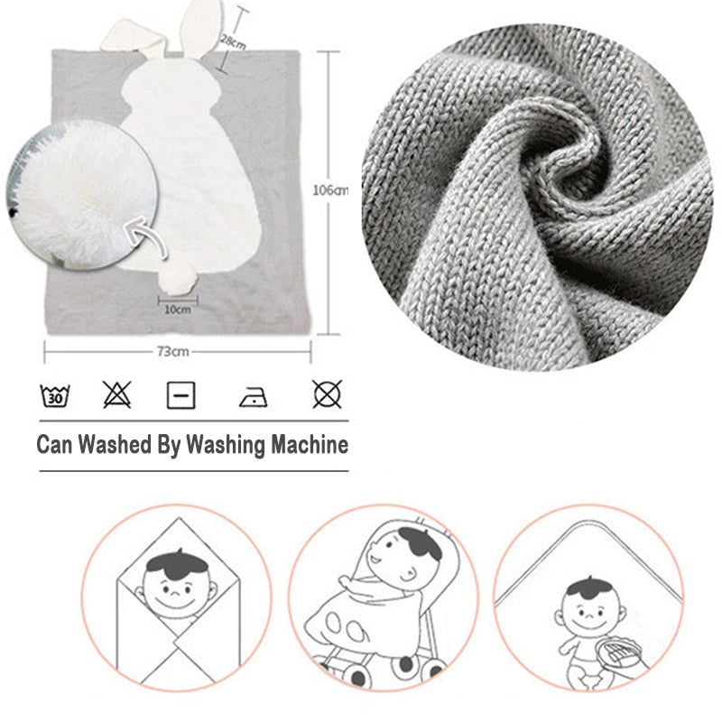 1pc Baby Blankets Swaddle Baby Wrap Knitted Blanket For Kid