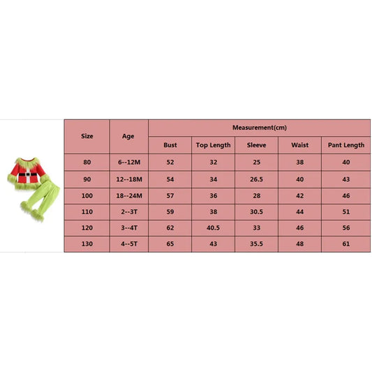 6M-5Y Kids Boys Girls Christmas Clothes Set Plush Tops and Elastic Waist Pants Outfits Child Fuzzy Suits