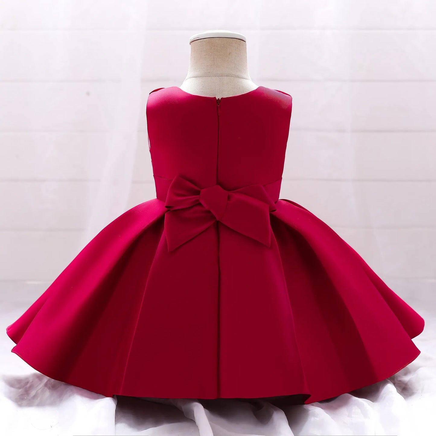 Baby Childrens Christmas Party Princess Dress for Girls Children Big Bow Wedding Kids Dress for Girls Birthday New Years Ball Gown
