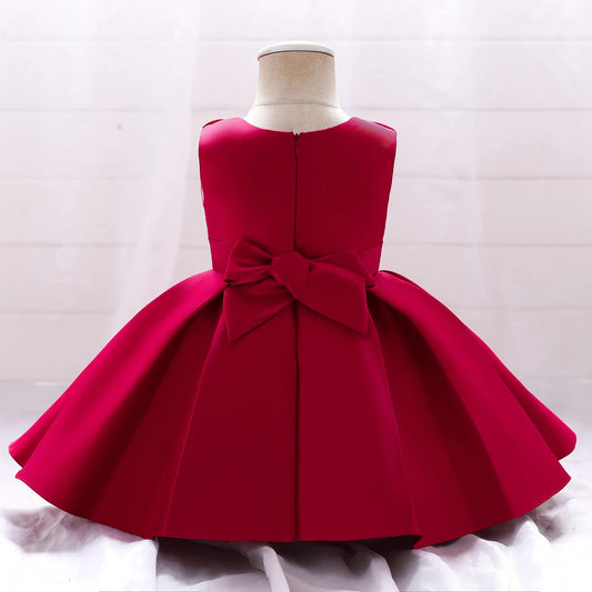 Baby Childrens Christmas Party Princess Dress for Girls Children Big Bow Wedding Kids Dress for Girls Birthday New Years Ball Gown