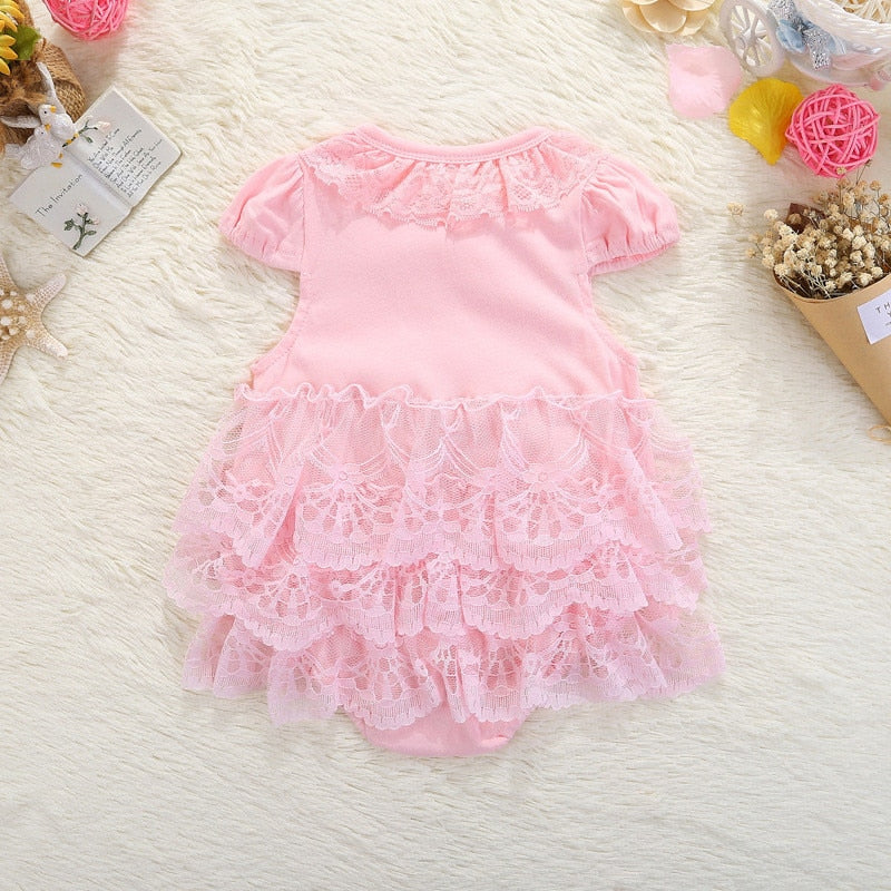 Lawadka Summer Style Lace Cotton Baby Rompers Bowknot