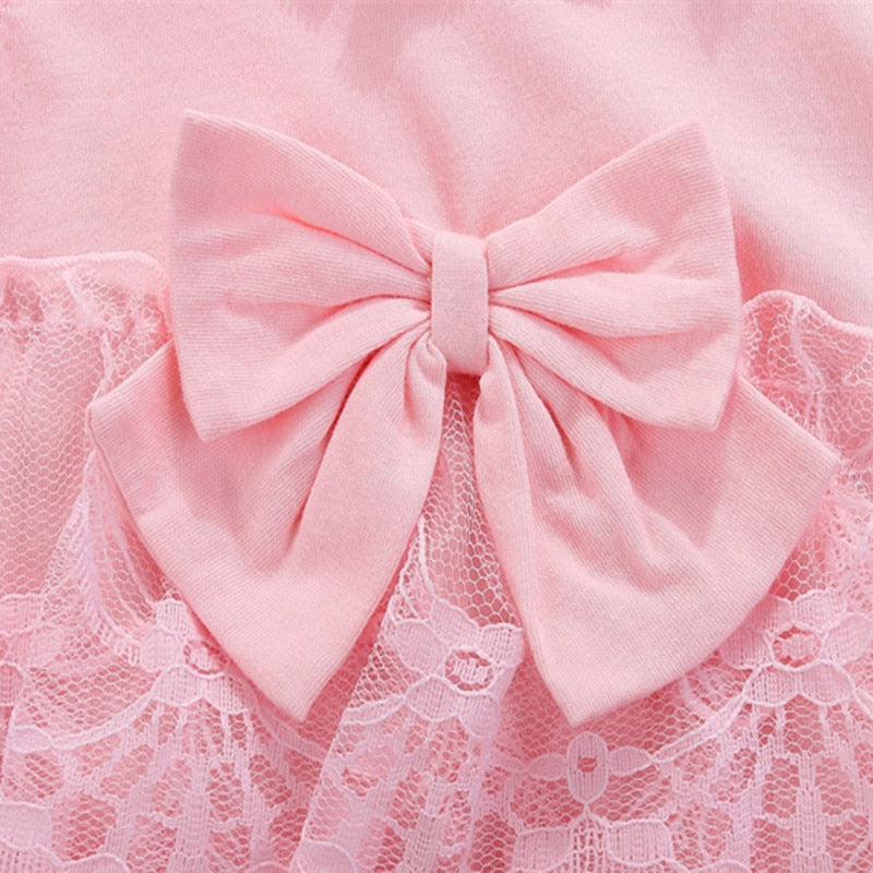 Lawadka Summer Style Lace Cotton Baby Rompers Bowknot