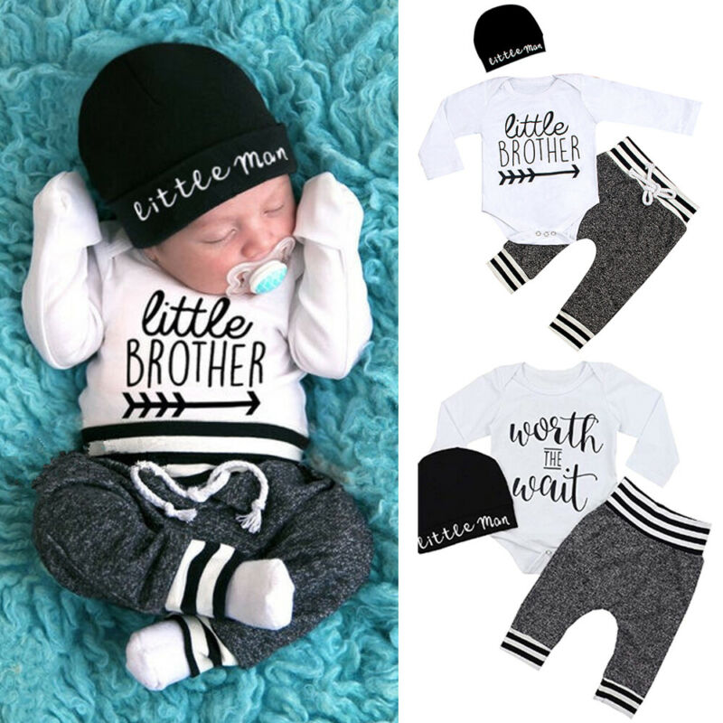 0-18Months Newborn Infant Baby Boy Clothes Cotton Sets Long