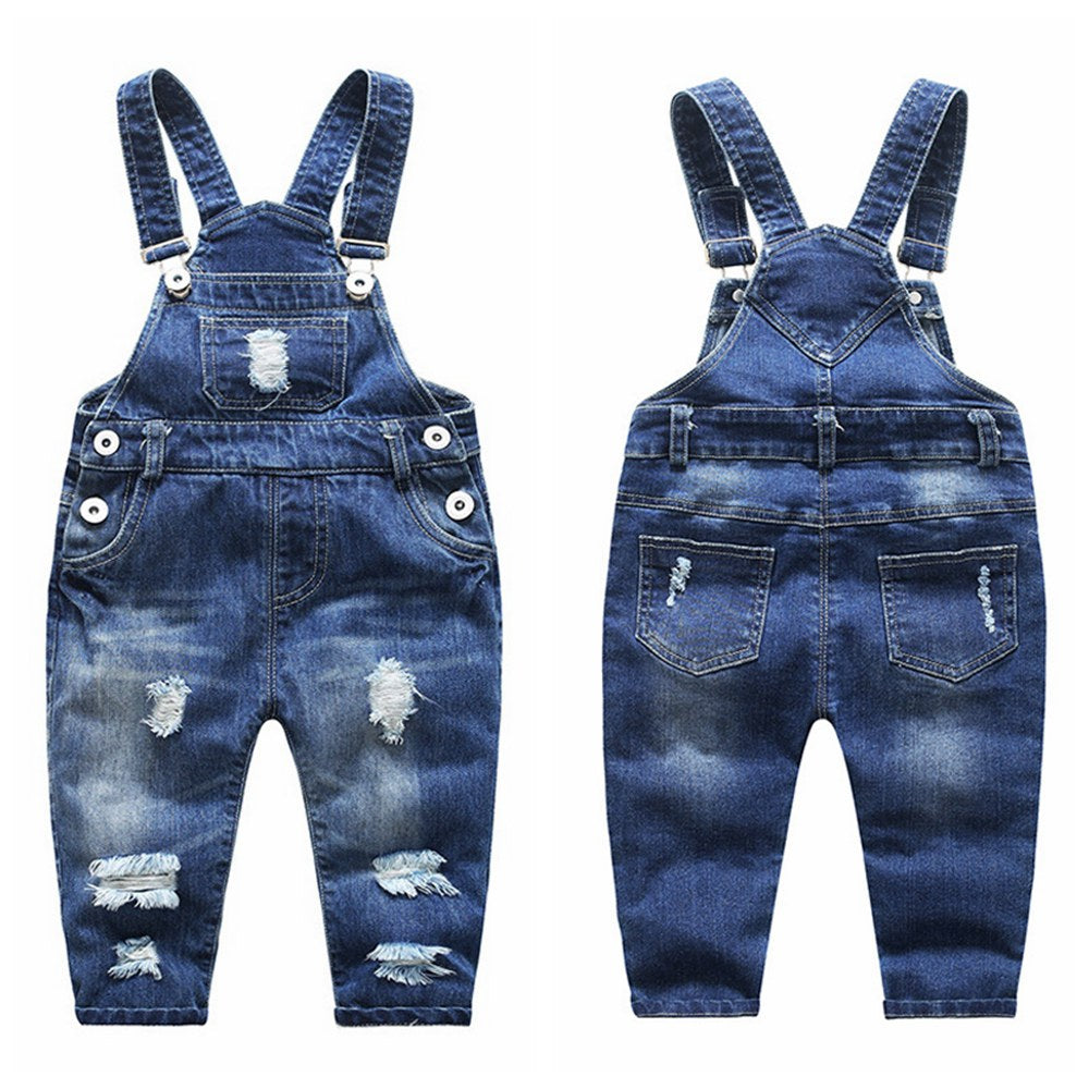 1-5T Kids Jeans Baby Rompers Spring Boys Girls Overalls Bebe