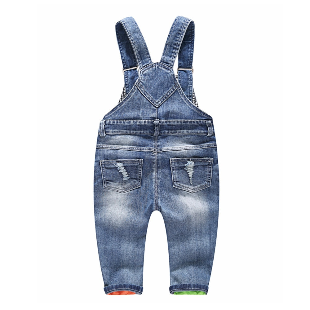 1-5T Kids Jeans Baby Rompers Spring Boys Girls Overalls Bebe