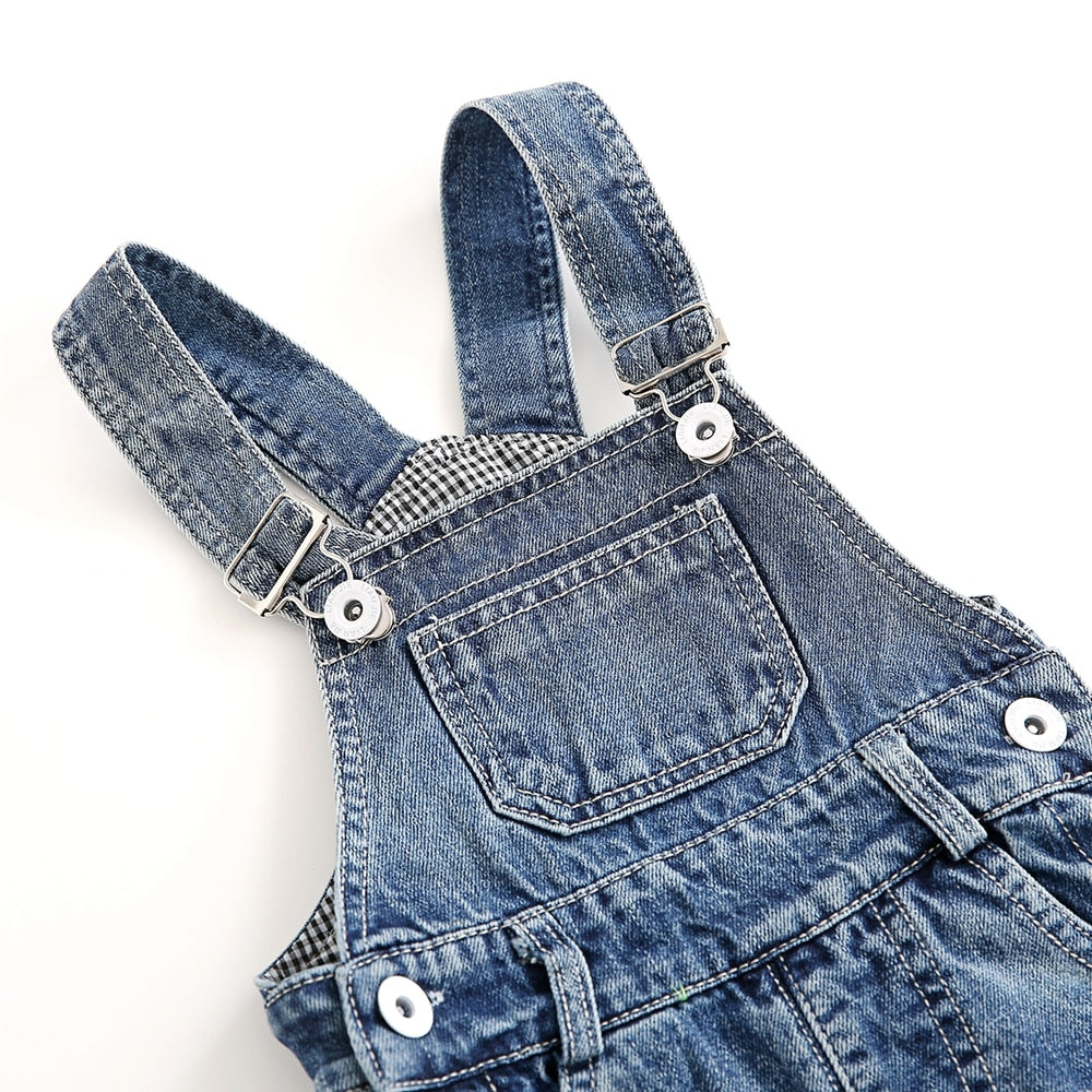 1-5T Kids Jeans Baby Rompers Spring Boys Girls Overalls Bebe