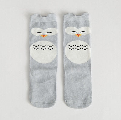 1 Pair Unisex Lovely Cute Cartoon Fox Kids baby Socks Knee