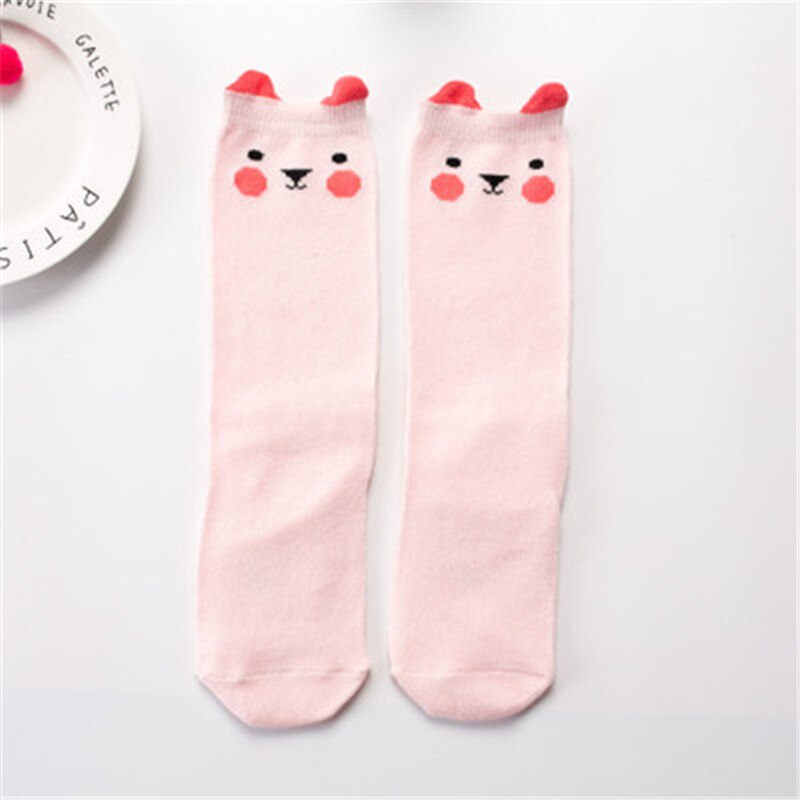 1 Pair Unisex Lovely Cute Cartoon Fox Kids baby Socks Knee