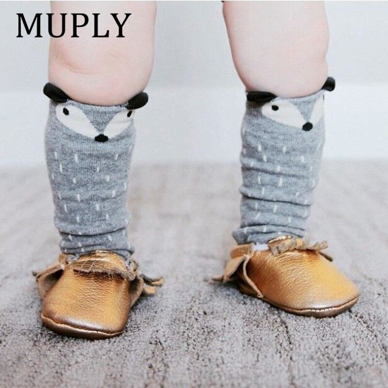 1 Pair Unisex Lovely Cute Cartoon Fox Kids baby Socks Knee