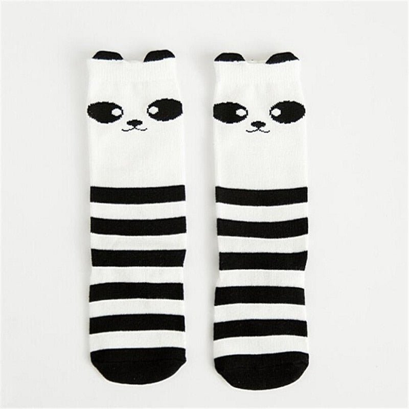 1 Pair Unisex Lovely Cute Cartoon Fox Kids baby Socks Knee