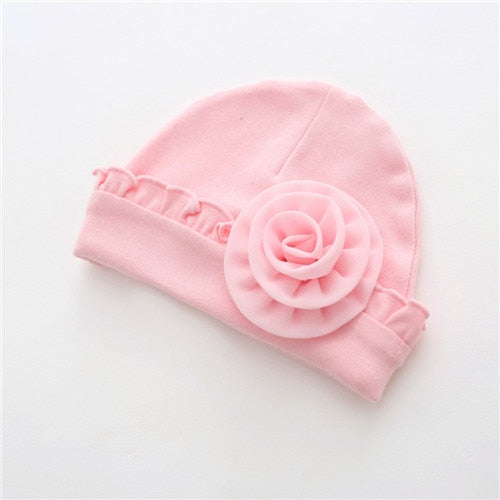 100%Cotton Floral Baby Hat Girls Infant Hats Photography