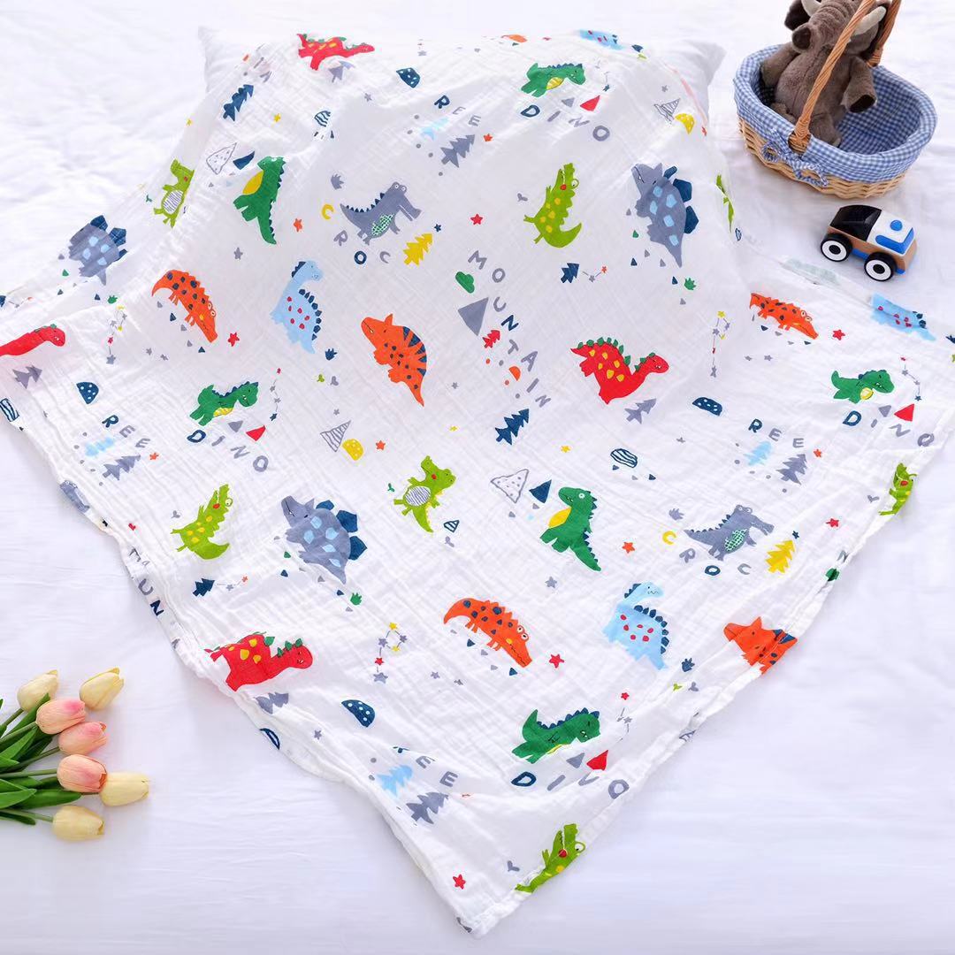 120cm*110cm 2 Layer Muslin Blanket Gauze Bamboo Baby Swaddle