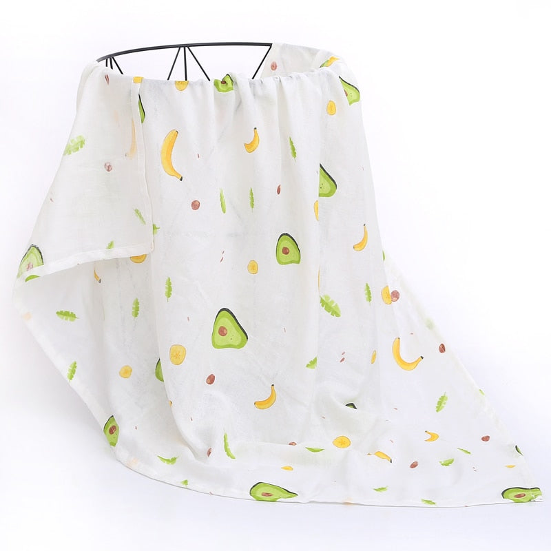 120cm*110cm 2 Layer Muslin Blanket Gauze Bamboo Baby Swaddle