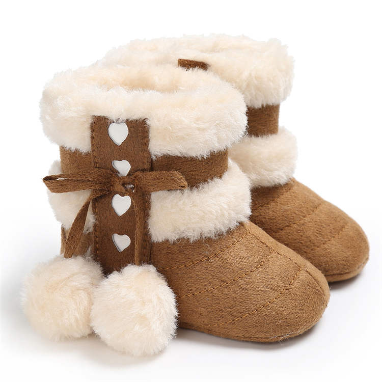 2019 Winter Snow Baby Boots 7-Colors Warm Fluff Balls Indoor