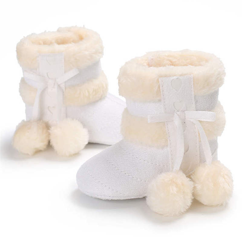 2019 Winter Snow Baby Boots 7-Colors Warm Fluff Balls Indoor