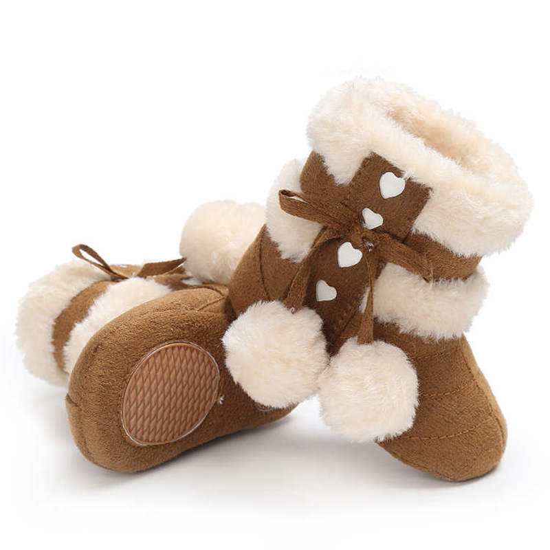 2019 Winter Snow Baby Boots 7-Colors Warm Fluff Balls Indoor