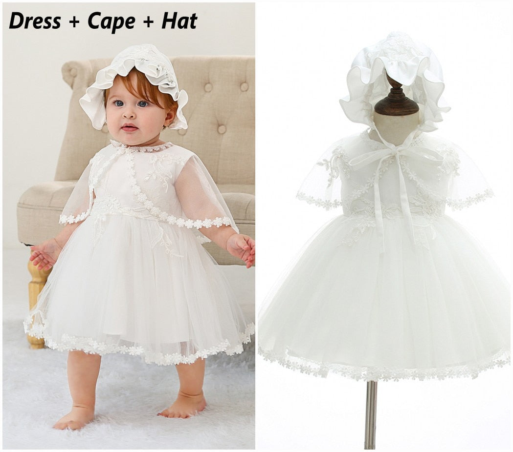 2021 New Baby Christening Gowns Infant Baby Girl Baptism