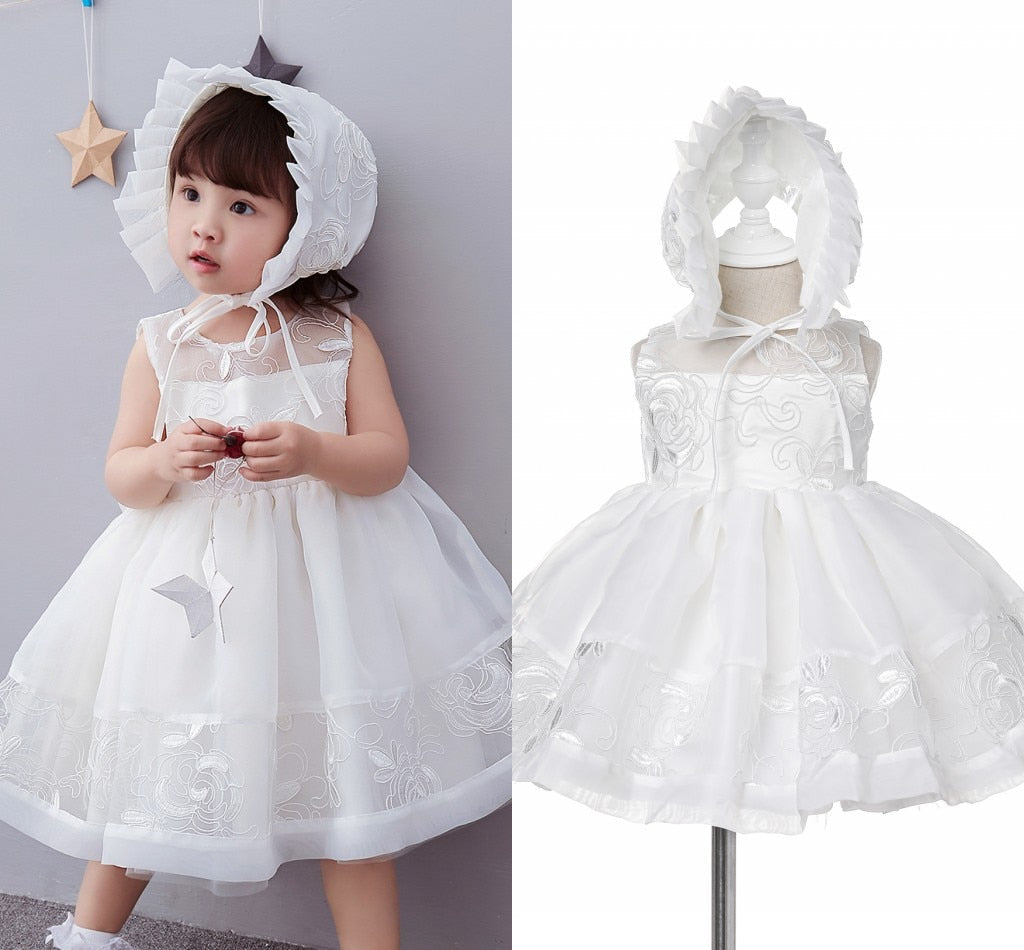 2021 New Baby Christening Gowns Infant Baby Girl Baptism