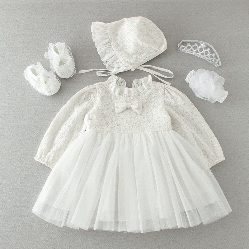 2021 New Baby Christening Gowns Infant Baby Girl Baptism