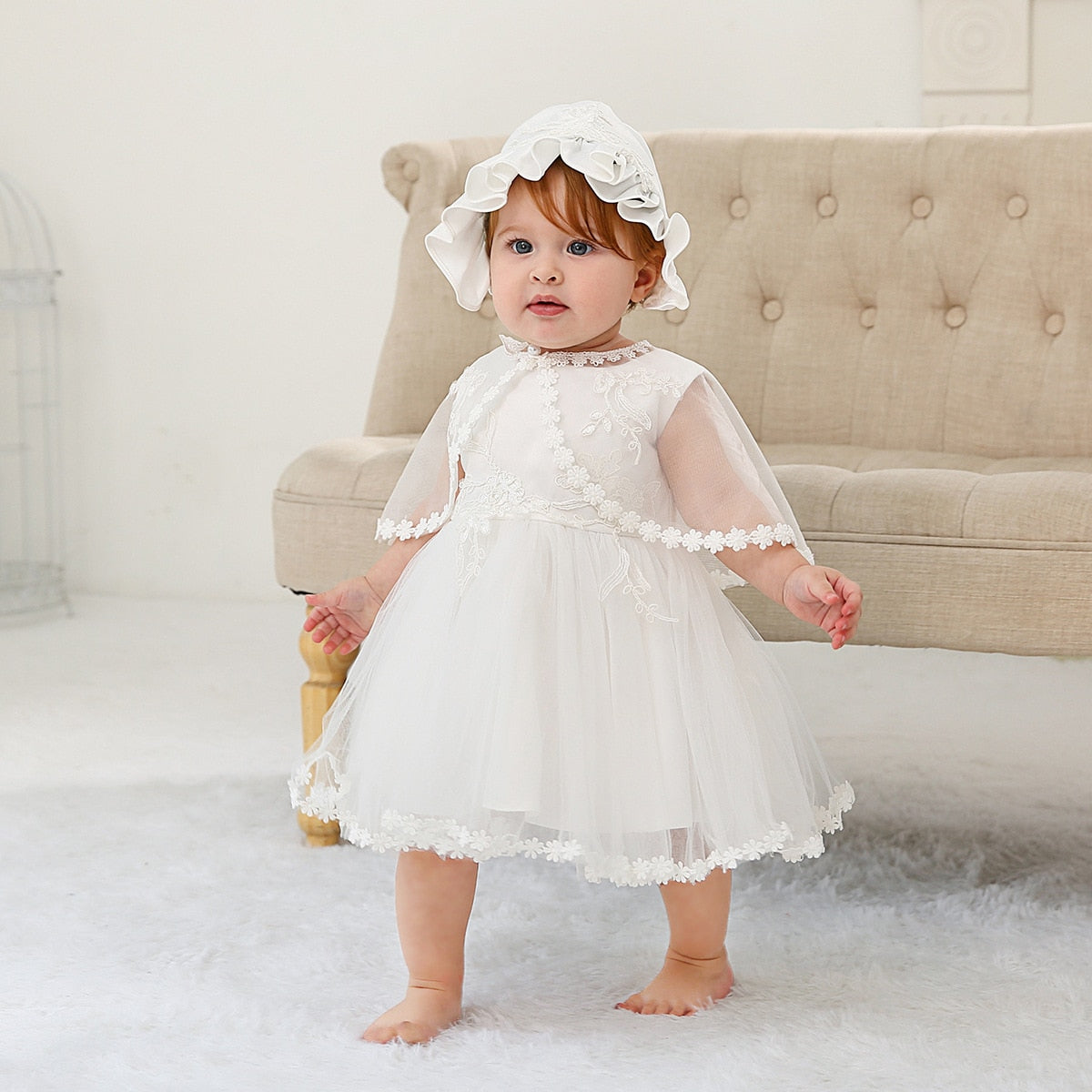 2021 New Baby Christening Gowns Infant Baby Girl Baptism