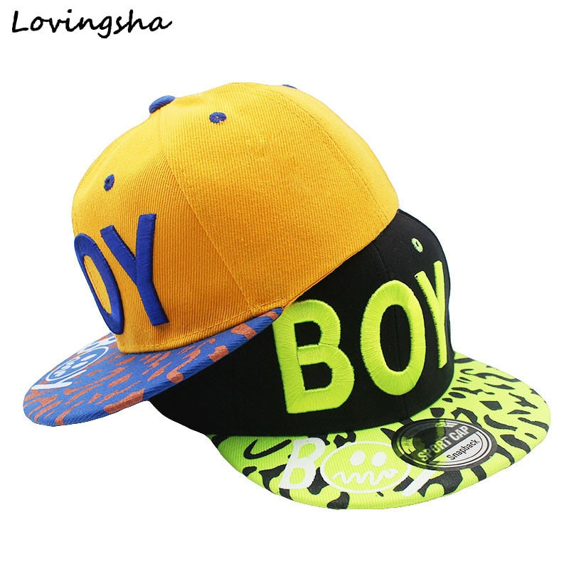 3D Letter BOY cap boy Adjustable Baseball Cap 3-8 Years Kids