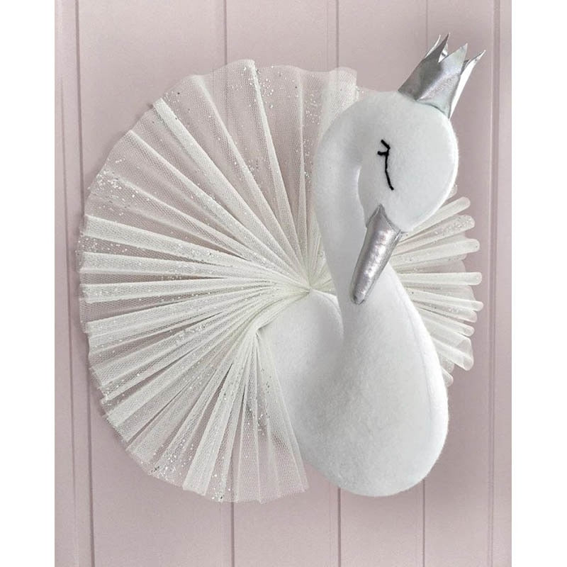 40CM Golden Crown Swan Doll Flamingo Wall Hanging Decoration