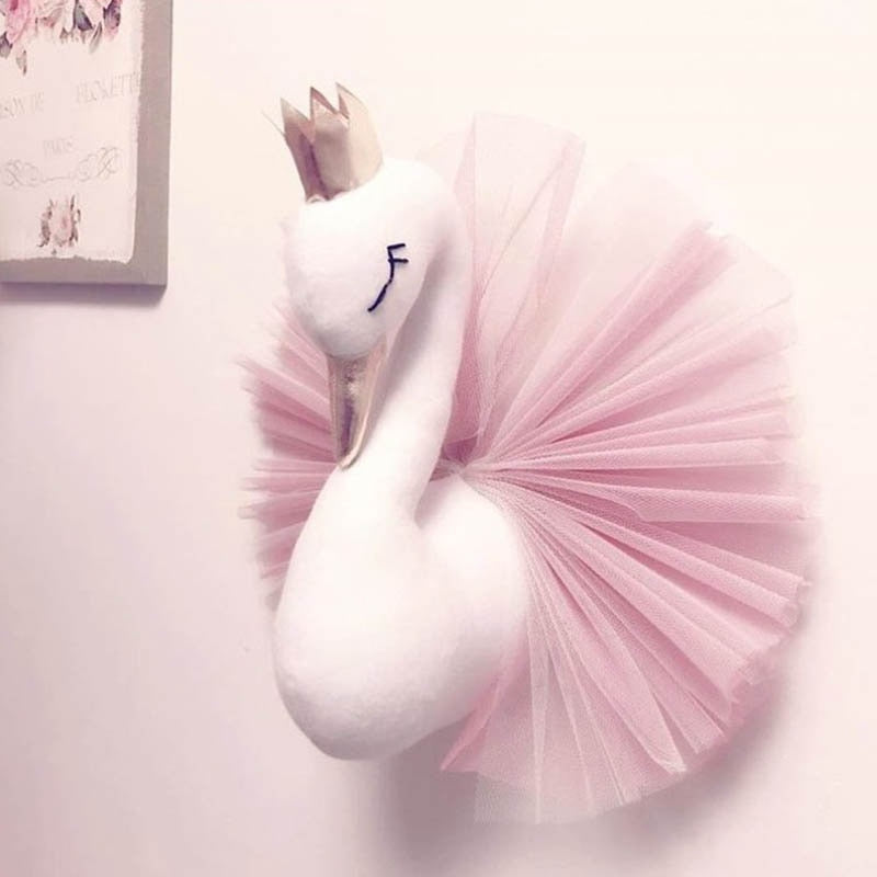 40CM Golden Crown Swan Doll Flamingo Wall Hanging Decoration