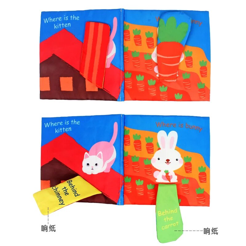 0-12 Months Baby First Cloth Book Infant Toddler Educational Booklets