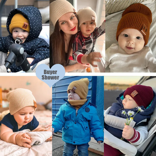 8 Colors Baby Hat for Boy Warm Baby Winter Hat for Mother Kids Beanie Knit Children Hats for Girls Boys Baby Cap Newborn Hat 1PC