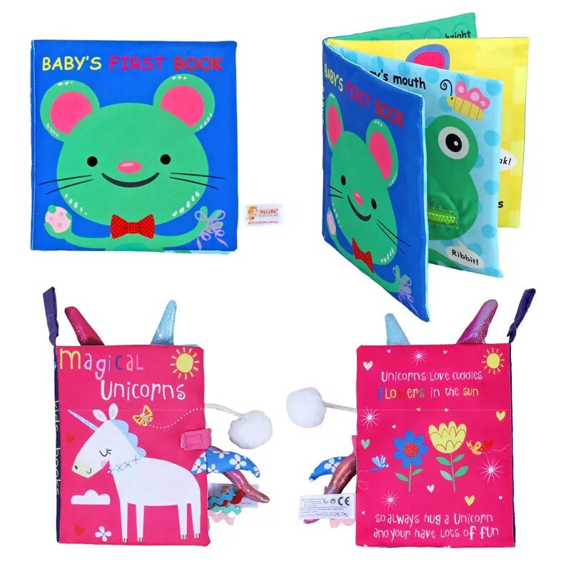 0-12 Months Baby First Cloth Book Infant Toddler Educational Booklets