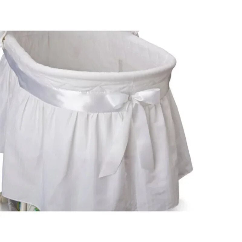 Classic Sweet Bassinet Children's Bed Bases & Frames Adjustable Canopy with Large Storage Basket Underneath