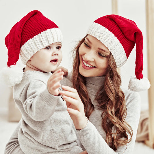 Knitted Baby or Adult Christmas Hat