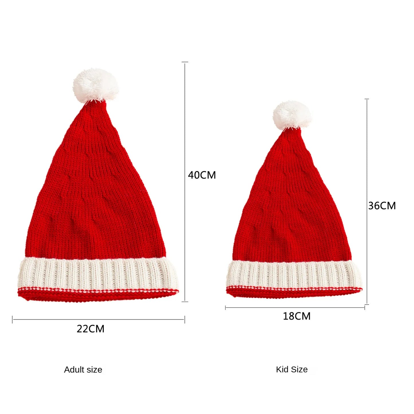 Knitted Baby or Adult Christmas Hat