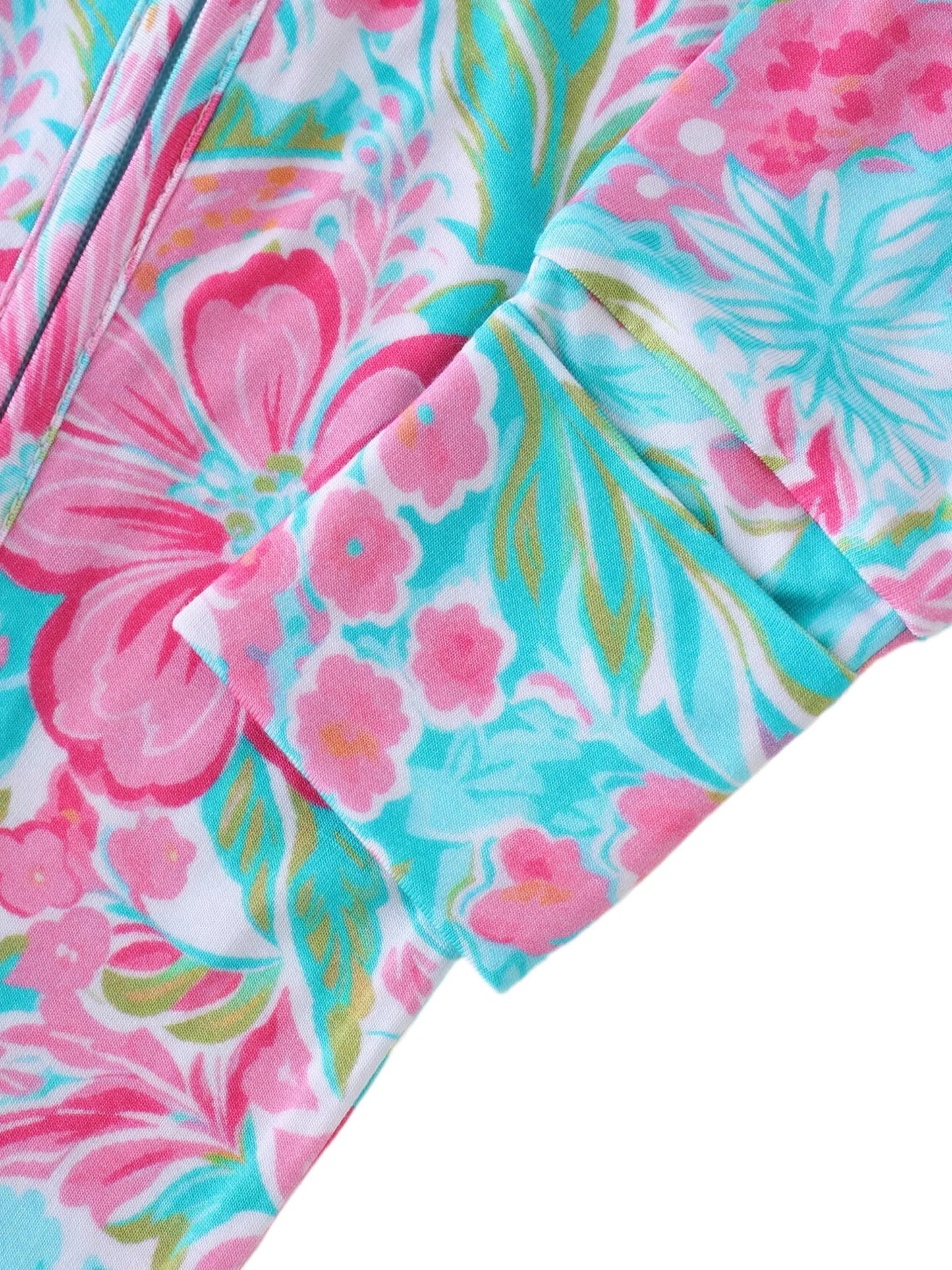 POSHTOT birchapple flower print bamboo fiber baby long sleeve. Baby pajamas two-way zipper 0-2 years romper.
