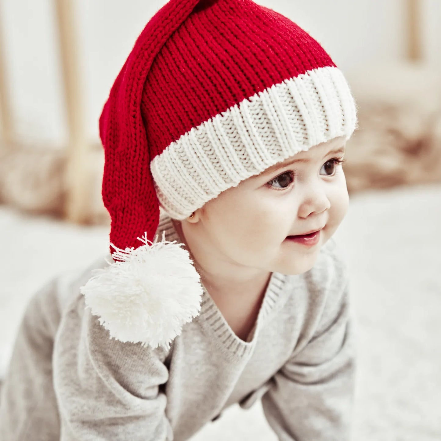 Knitted Baby or Adult Christmas Hat