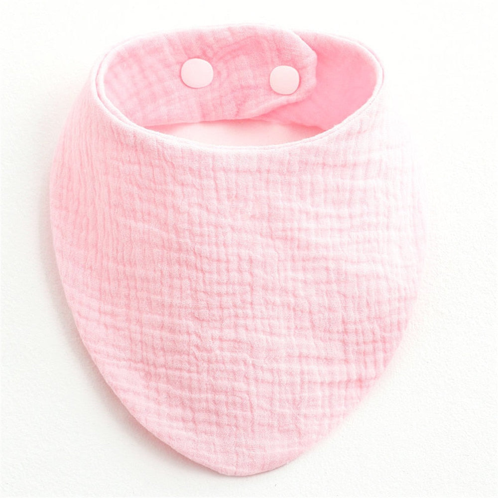 Baby Bibs Infant Cotton Bib Newborn Solid Color Triangle