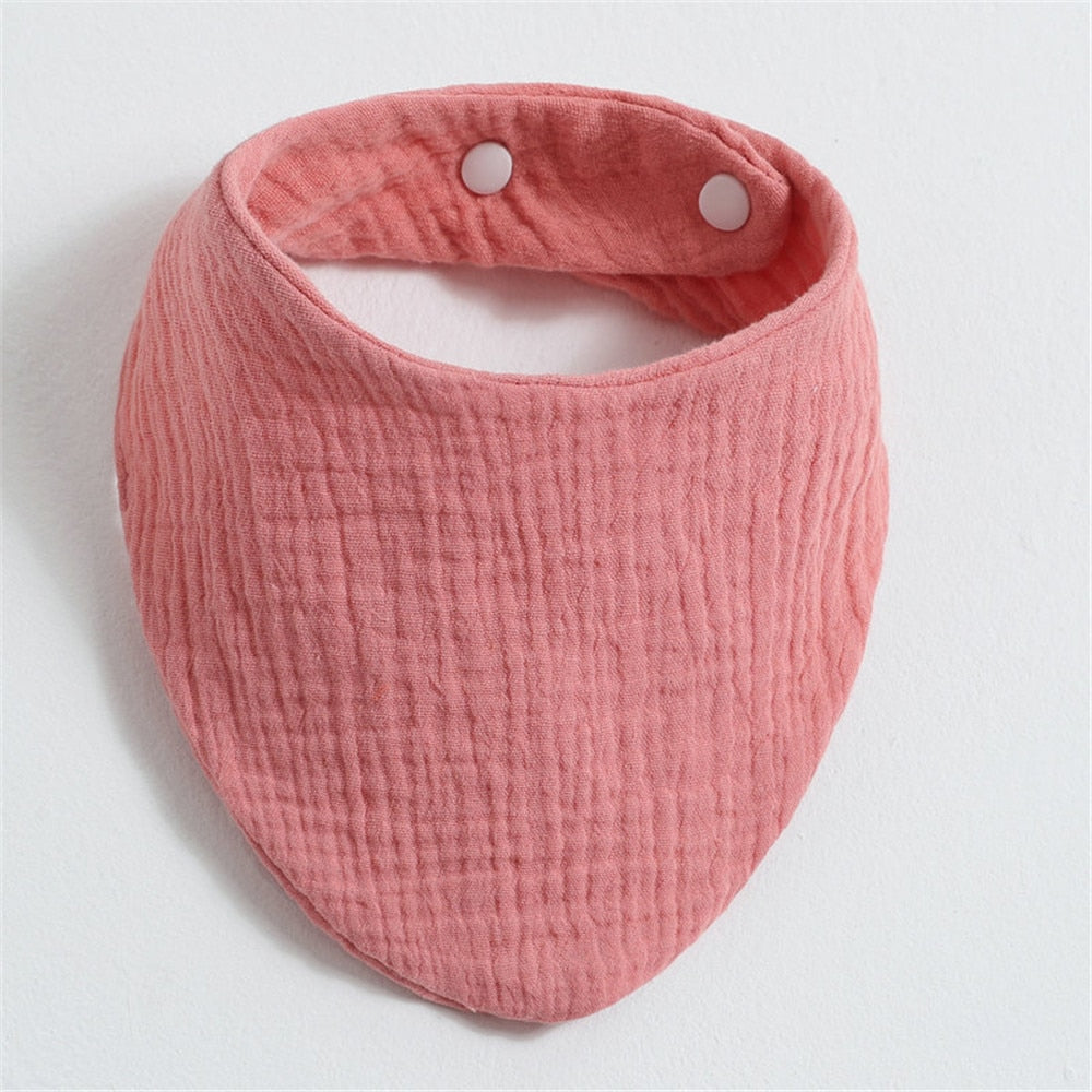 Baby Bibs Infant Cotton Bib Newborn Solid Color Triangle