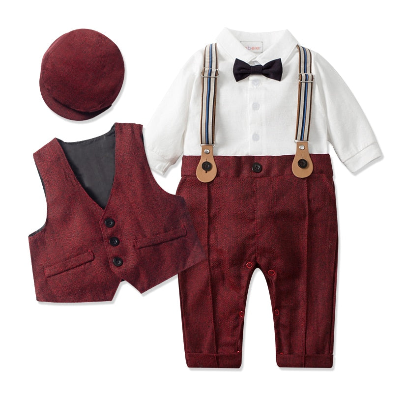 Baby Boy Formal Clothes Set Newborn Boys Gentleman Birthday