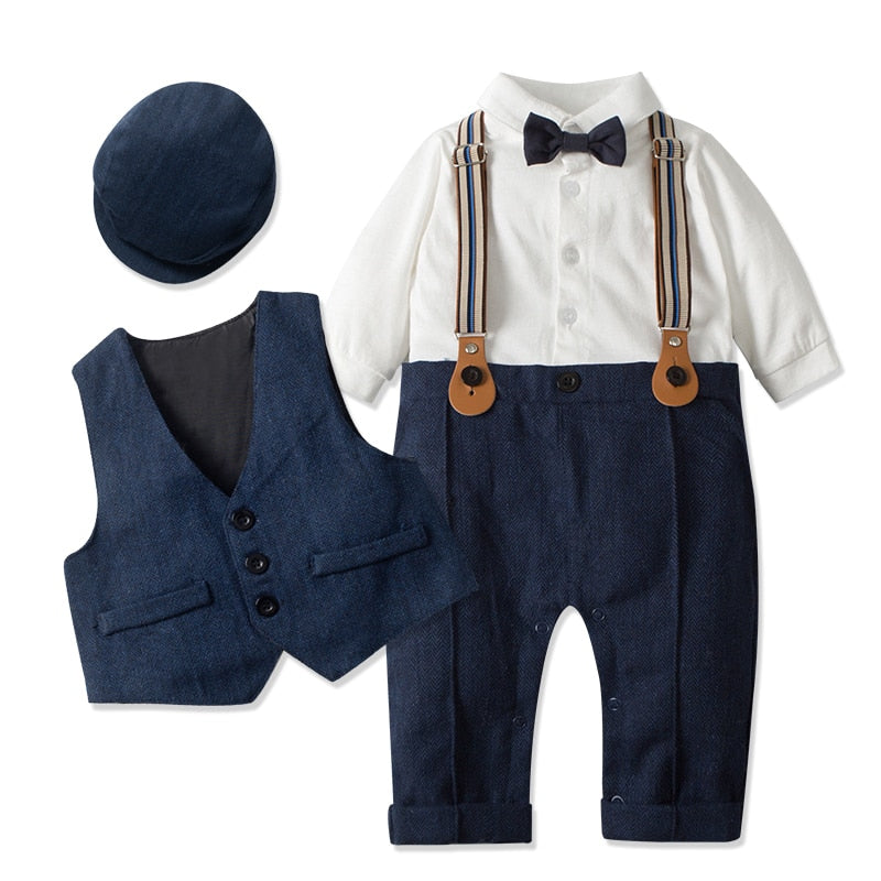 Baby Boy Formal Clothes Set Newborn Boys Gentleman Birthday