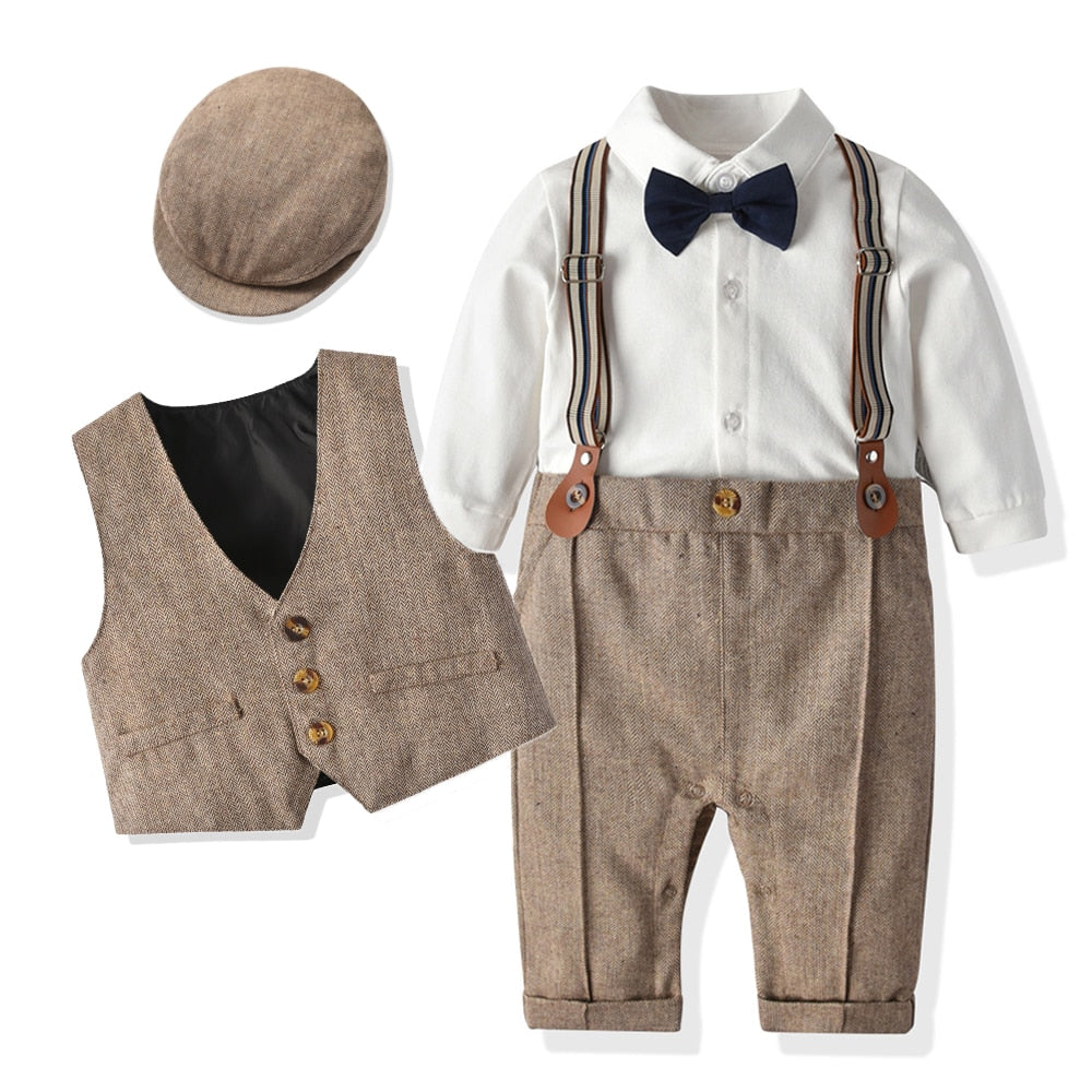 Baby Boy Formal Clothes Set Newborn Boys Gentleman Birthday