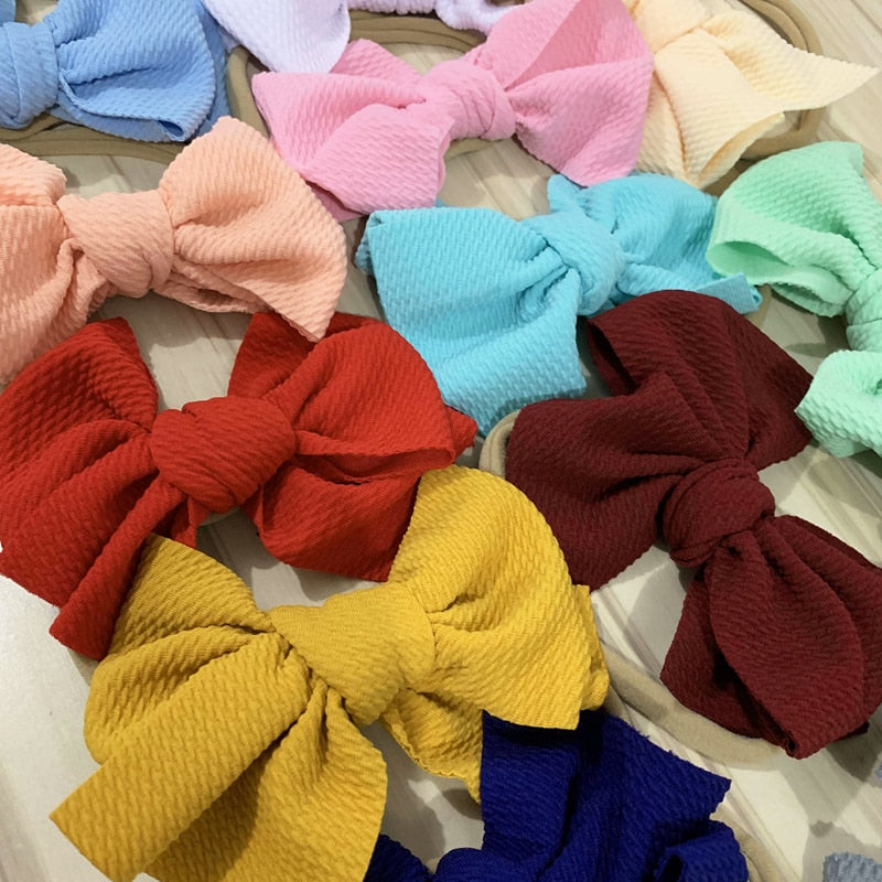 Baby Headband Bow Girl Headbands Toddler Nylon Elastic Hair