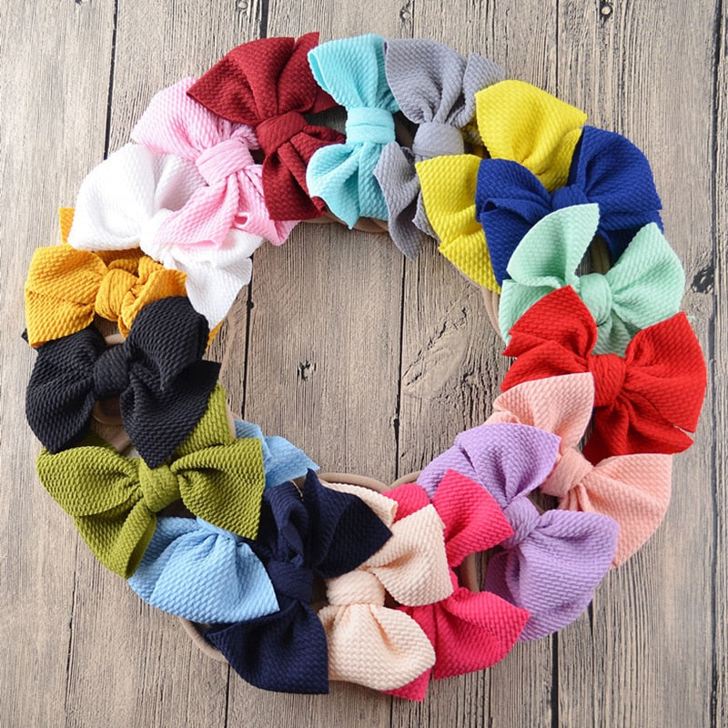 Baby Headband Bow Girl Headbands Toddler Nylon Elastic Hair