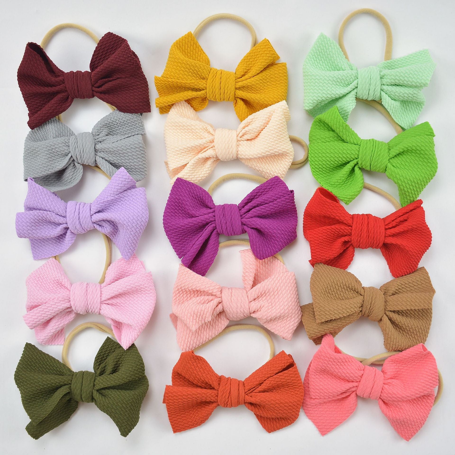 Baby Headband Bow Girl Headbands Toddler Nylon Elastic Hair