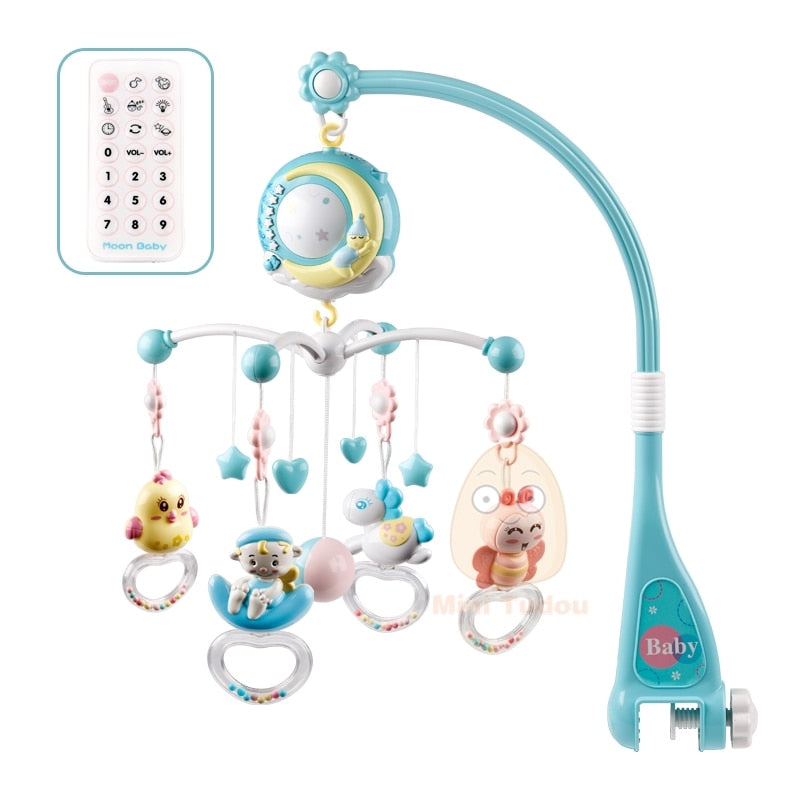 Baby Rattles Crib Mobiles Toy Holder Rotating Mobile Bed