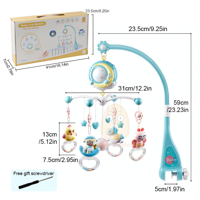 Baby Rattles Crib Mobiles Toy Holder Rotating Mobile Bed