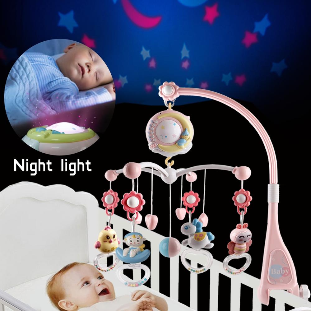 Baby Rattles Crib Mobiles Toy Holder Rotating Mobile Bed