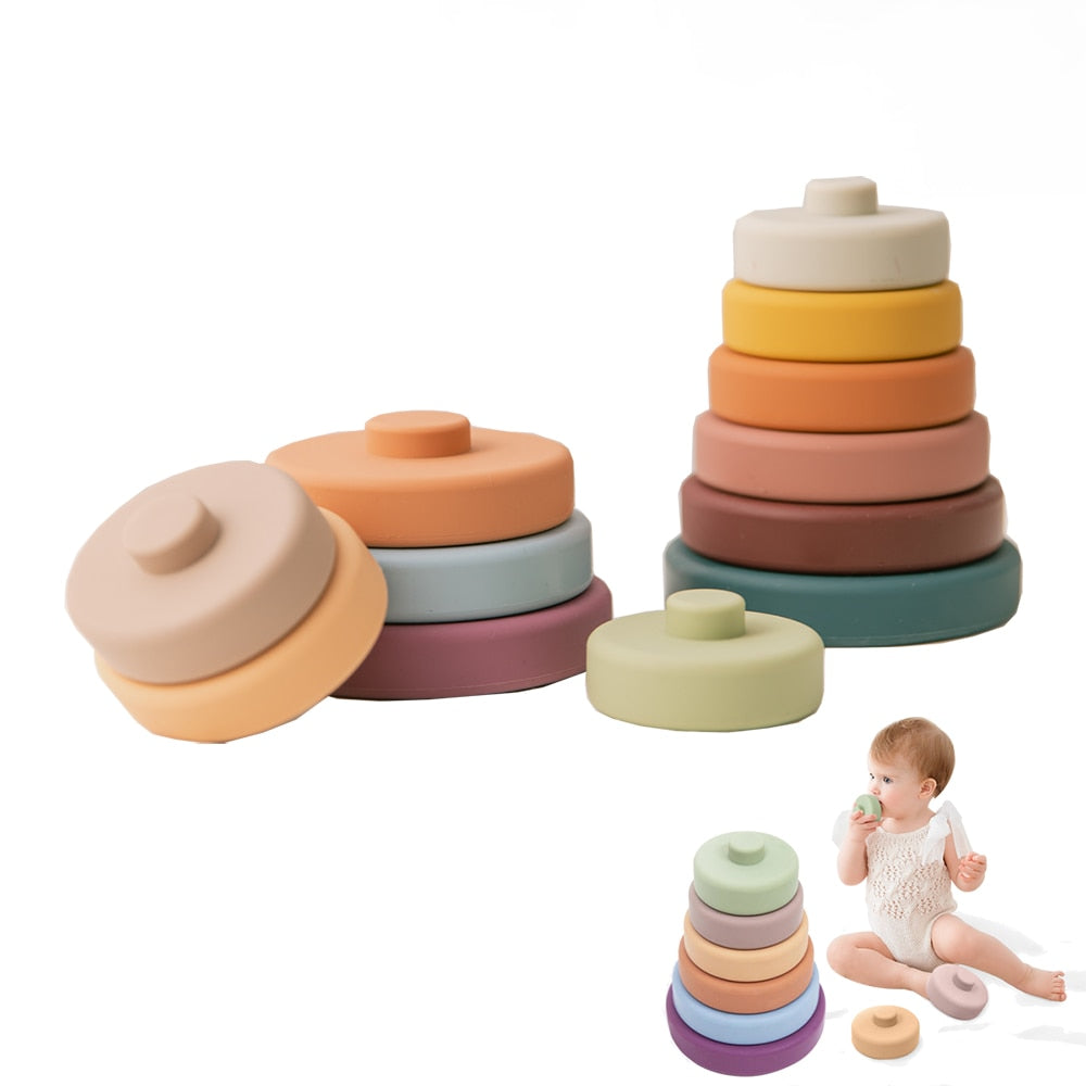 Baby Toys Sensory Silicone Educational Building Blocks 3D