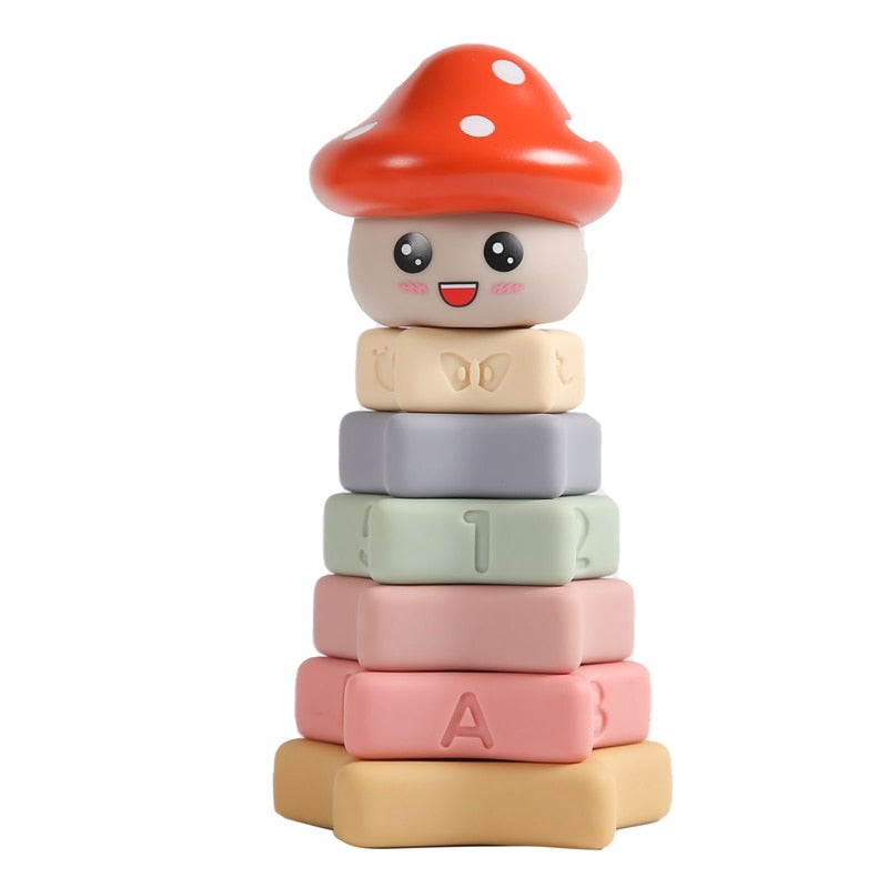 Baby Toys Sensory Silicone Educational Building Blocks 3D