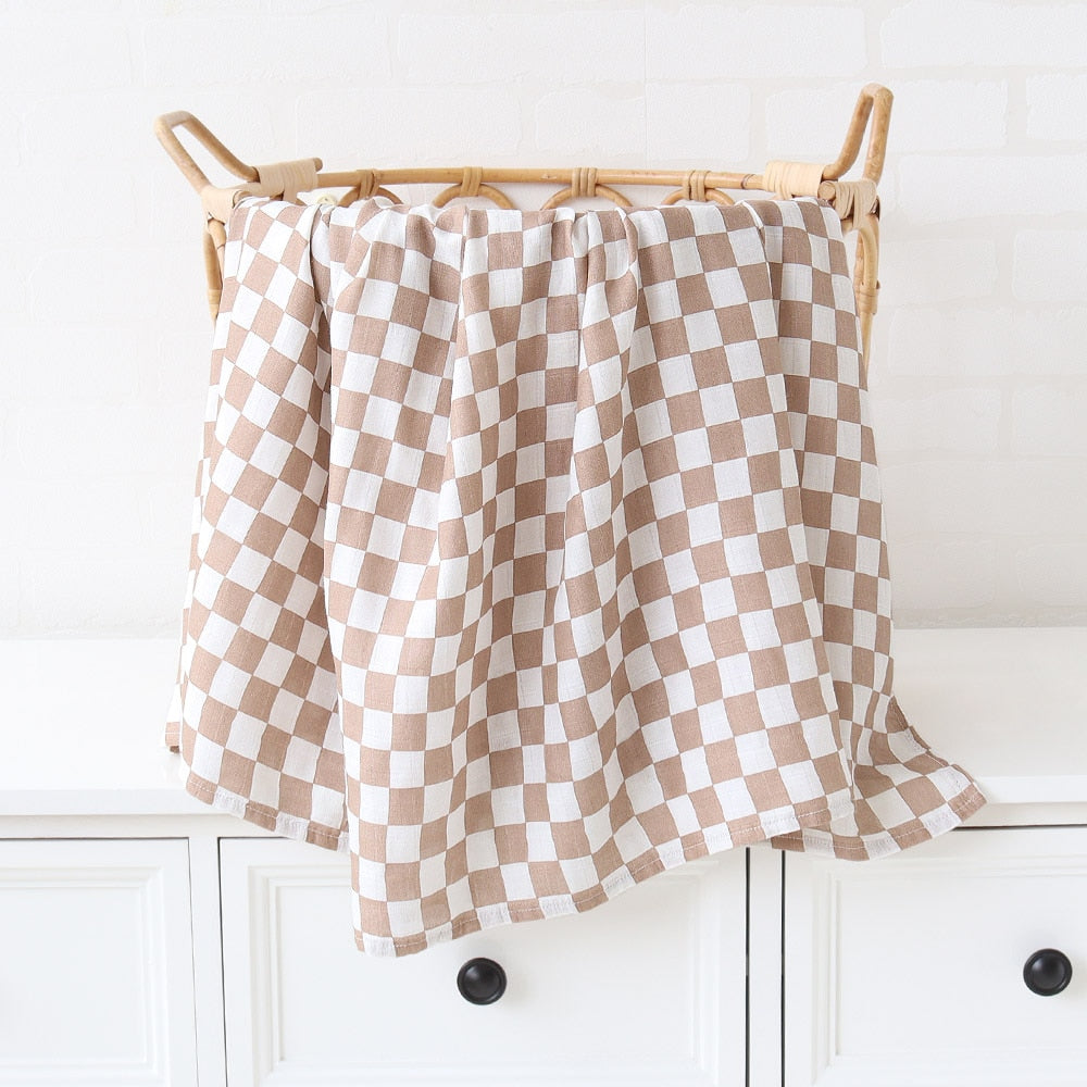 Bamboo Baby Blankets Newborn Muslin Swaddle 120x120 Nursery