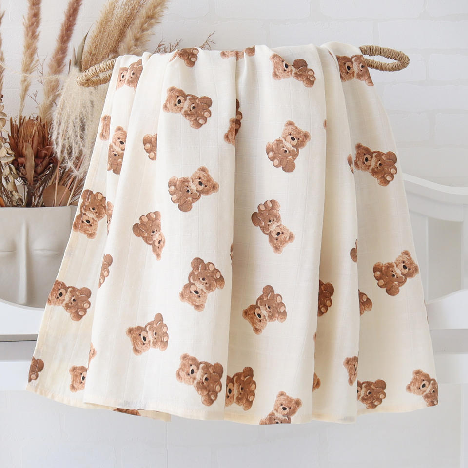 Bamboo Baby Blankets Newborn Muslin Swaddle 120x120 Nursery